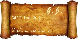 Göller Judit névjegykártya