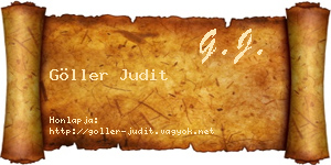 Göller Judit névjegykártya